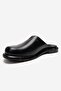 Tansy Black Skin Genuine Leather Closed-Front Women's Slippers - 6