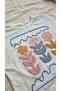 Punch Embroidered T-Shirt Checkered Shorts Girls' Two-Piece Set - 2