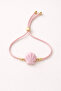 Pink Sea Shell Oyster Murano Glass Beaded Bracelet - Sea-Themed Gift - 2