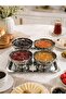 Stainless Steel 4-Piece Pedestal Bowl Set + 1 Tray – Luxury Tray Serving Set - Breakfast Jam Set