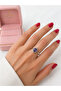 Purple Drop Stone Sparkling Ring |   Elegant & Eye-Catching Stylish Design - 2