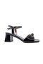 08 K1007 Black Patent Leather Women's Heeled Shoes