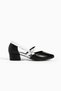 Elara Black-White Genuine Leather Women's Low Heel Shoes, Sizes 34-43, Comfortable and Stylish Design - 4