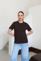 Crew Neck Basic T-Shirt Brown - 3