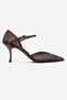 Rachel Brown Satin Stone Detailed Mesh Women's Thin Heeled Evening Dress Shoes - 4