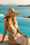 Women's Straw Hat with Wide Brim and Natural Texture – Suitable for Summer Casual and Holiday Use - 2