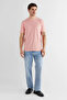Men's Pink Crew Neck Regular Fit T-Shirt - 3
