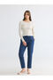 Lcwaikiki Classicindigo Carrot Fit Linen Blend Women's Jean Pants