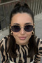 Cartiess Unisex Ellipse Black Gold Framed Ultra Light Uv400 Filtered Sunglasses - 3