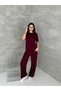 Asur Boutique Women's Stoned Crew Neck Top and Pants Set Stylish Casual Combination - 6