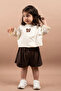 Summer Girls' Embroidered Oversize Set with Shorts, 100% Cotton, Ages 1-6 - 6