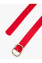 Leather Look Square Buckle Belt - 3