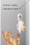Movable Rotatable Fishing Rod Cat Toy Fixed or Handheld |   Flexible Stick Cat Toy with Tape That Sticks to the Floor - 8
