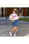 Girl's Love Printed Shorts Skirt Set Stylish Daily Combination - 3