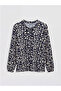 Blue Tie Neck Floral Blouse - 5