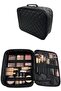 Professional Makeup -Brush- Cosmetics Material Bag Large Capacity Leather Quilted Layered Makeup Bag