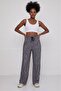 Women's Patterned Palazzo Trousers High Waist Wide Leg Comfortable Casual - 2