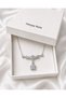 Sparkling Square Stone Women's Necklace 316L Stainless Steel Stylish Gift - 3