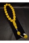 Special Smoky Yellow Color Barrel Cut 17-Piece Mascot Model Glass Prayer Beads