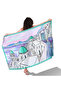 Santorini Dreams Aqua Green Patterned Non-Sheer Satin Pareo
