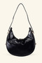 Women's Adjustable Strap Baguette Bag - Black - 3