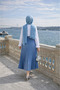 Women's Premium Pleated Indigo Long Hijab Skirt - 6