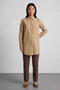 Elora Comfortable Fit Hidden Button Terikoton Boyfriend Women's Shirt & Hijab Shirt - Beige - 3