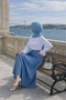 Women's Premium Pleated Indigo Long Hijab Skirt - 5