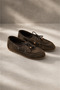 Women's Brown Lace-Up Loafer Casual Ballet Shoes - 8