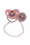Pink Gold Winged Stone Chain Pacifier - 5