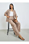 Beige Floral Print Shirt and Trousers Co-Ords