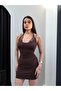 Lace Neck Tie Mini Dress - 4