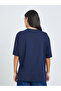 Navy Blue Graphic Print Short Sleeve T-Shirt - 5