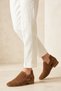 Darlene Real Leather Women's Summer Boots Tan Suede Velcro - 4