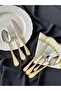 24K Decorated Gold Victorian 42 Piece Cutlery Set for 6 People