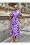 Women's Patterned Belt Detailed Shirt Dress