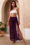 Tulle Pareo Skirt - Burgundy Skirt with Tie Long Pareo