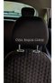 Ford Courier Compatible Anti-Slip Based Car Seat Cushion Set - 5-Piece Full Set - Sponge-Backed - Quilted - Anti-Sweat Fabric - Practical Installation (Black-Blue) - 4