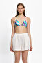 Women's White Short 100% Cotton Beach Shorts with Pockets 25Pl12St