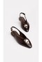 Women's Bitter Brown Gold Detailed Ballerinas