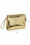 Gold Croco Women's Portfolio Bag – Stylish Design, Daily & Evening Use Clutch - 5