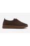 Non-Slip Studded Elastic Casual Women's Shoes Brown Suede Crepe - 2