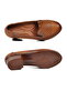 Tan Genuine Leather Women's Heeled Shoes - 5