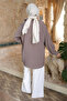 Mink Ethnic Modal Woven Shirt with Scarf - 5