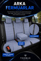 Toyota Corolla Sedan 2002+ Compatible Nova Series Thai Feather Lumbar Support Light Blue Black Premium Seat Cover - 5