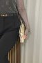 Women's Beige Satin Evening Dress Bag with Stone Accessories - Chain Strap Hand and Shoulder Bag - 2