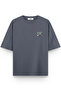 Women's / Men's Semi Oversize T-Shirt Cowboy Back Printed Smoked T-Shirt 1391 - 2