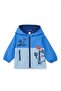 Boy's Hooded Zippered Raincoat 2-8 Years Blue - 2