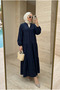 Women's Modal Fabric Layered Hijab Dress (Without Lining) - 4