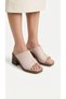 Women's Vintage High Wedge Heel Slippers Sandals Shoes with Skin Medium Detail - 4